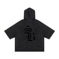 STAY BLUE Hooded Boxy T-Shirt