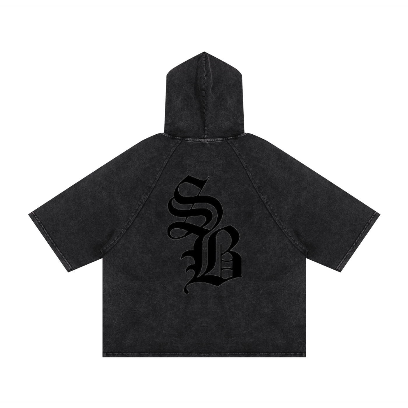 STAY BLUE Hooded Boxy T-Shirt
