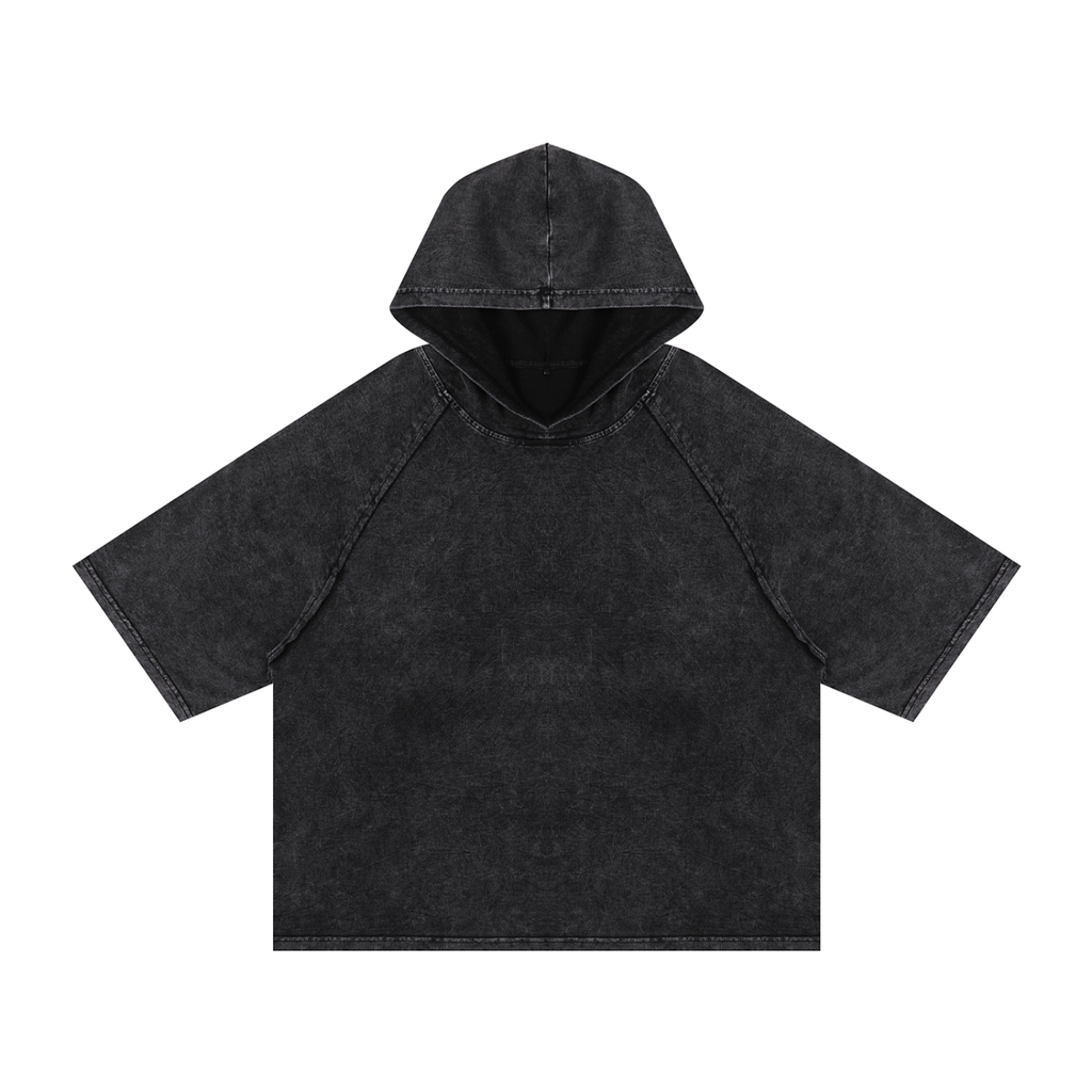 STAY BLUE Hooded Boxy T-Shirt